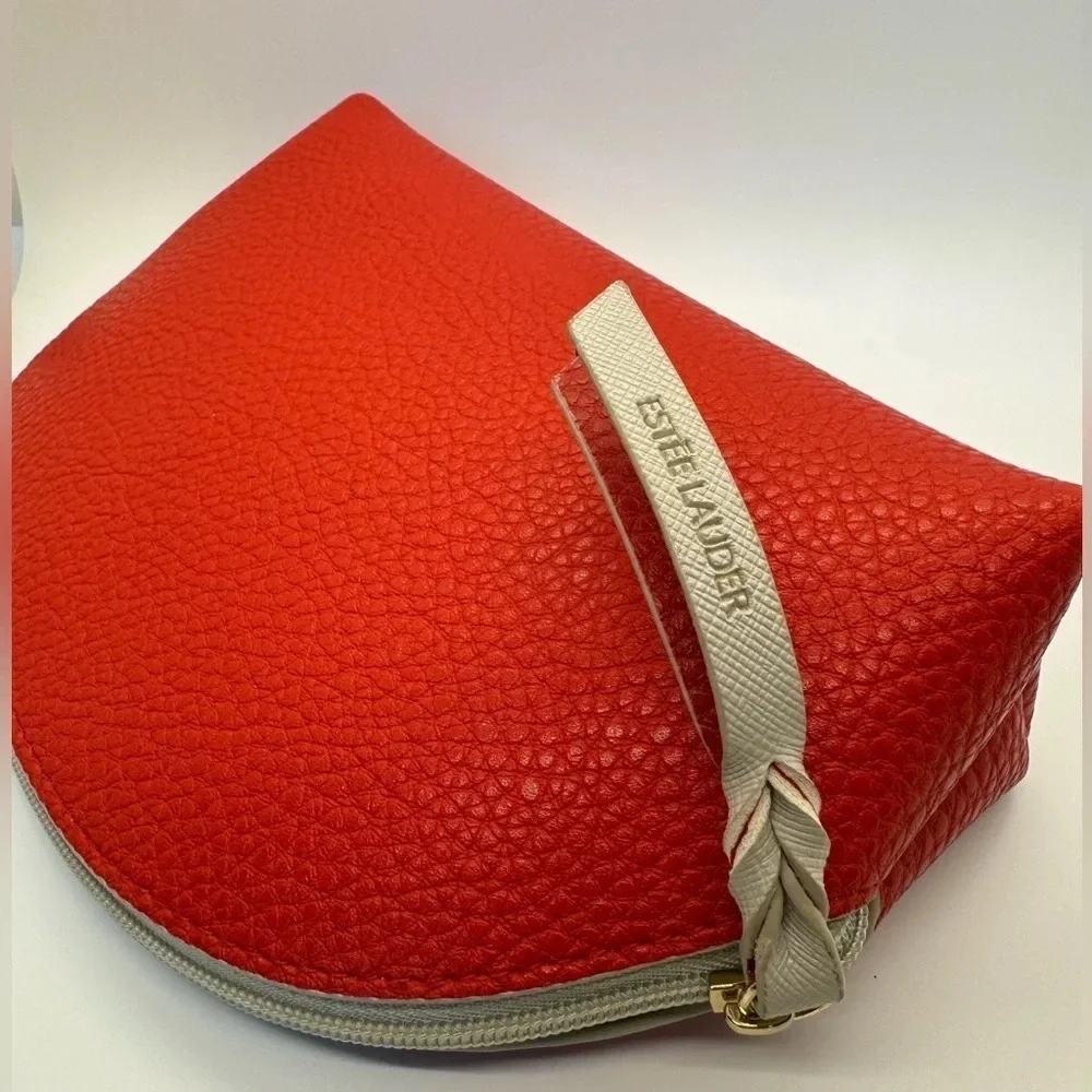 NWOT Estée Lauder red cosmetic bag